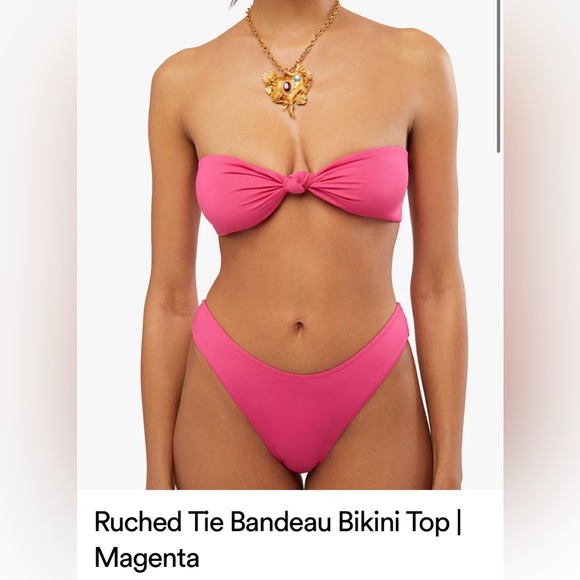 WeWoreWhat Ruched Tie Bandeau NWT - Picture 1 of 4